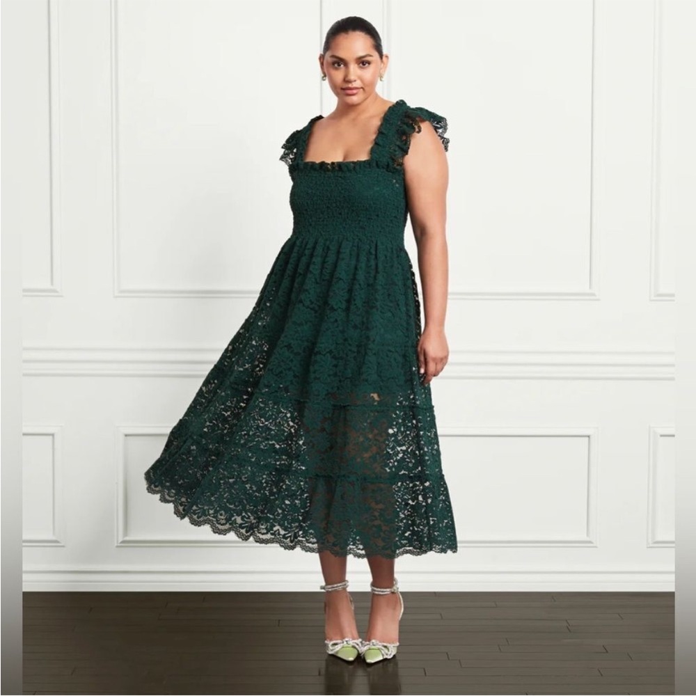 HILL HOUSE 2023 Collector’s Lace Ellie Nap Dress Botanical Garden Green XXL NWT - Picture 1 of 10